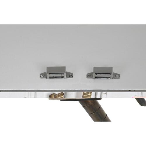 Skænk Grå Gylden Metal Hvid Mangotræ (152 x 43 x 84 cm)