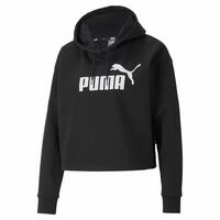 Hættetrøje til Kvinde Puma Essentials Cropped Logo Sort L