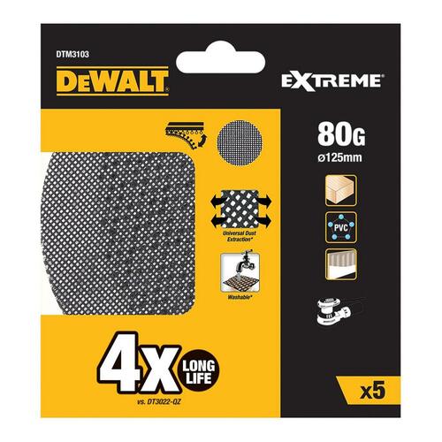 Slibeskiver Dewalt dtm3103-qz Ø 125 mm 80 g 5 enheder