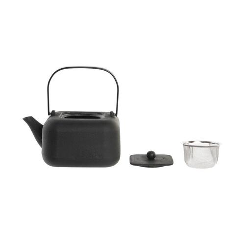 Tekande DKD Home Decor Sort Rustfrit stål Hvid (1,2 L) (2 enheder)