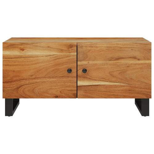 Sofabord 80x50x40 cm massivt mangotræ konstrueret træ