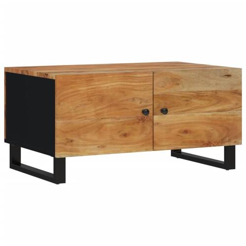 Sofabord 80x50x40 cm massivt mangotræ konstrueret træ