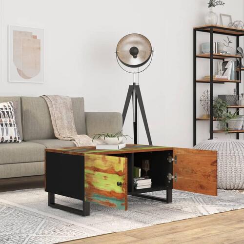 Sofabord 80x50x40 cm massivt mangotræ konstrueret træ
