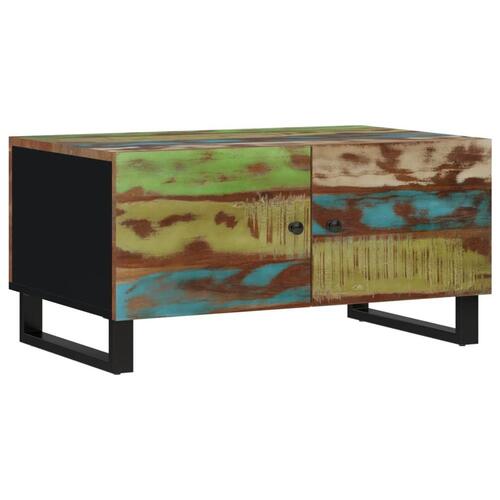 Sofabord 80x50x40 cm massivt mangotræ konstrueret træ