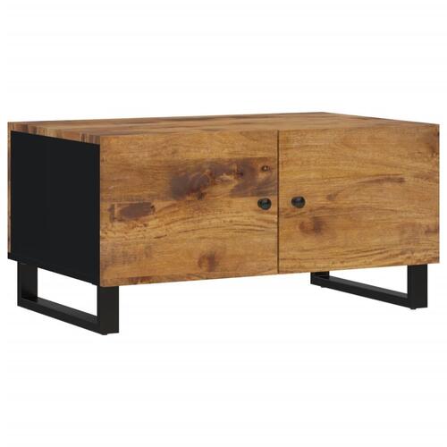 Sofabord 80x50x40 cm massivt mangotræ og konstrueret træ