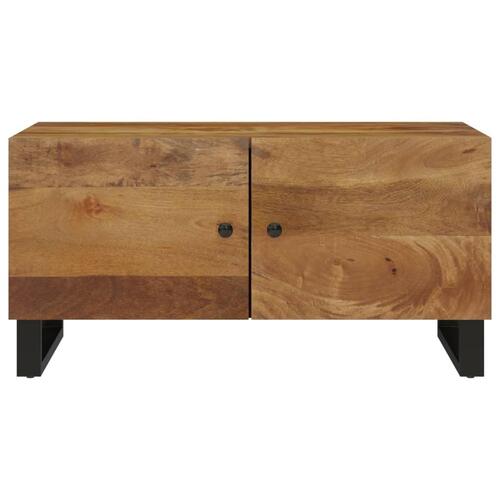 Sofabord 80x50x40 cm massivt mangotræ og konstrueret træ
