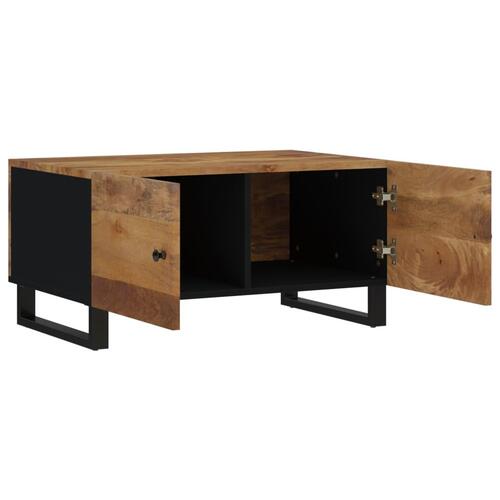 Sofabord 80x50x40 cm massivt mangotræ og konstrueret træ