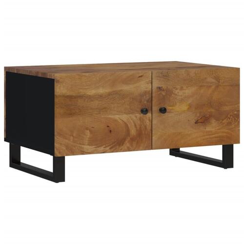 Sofabord 80x50x40 cm massivt mangotræ og konstrueret træ