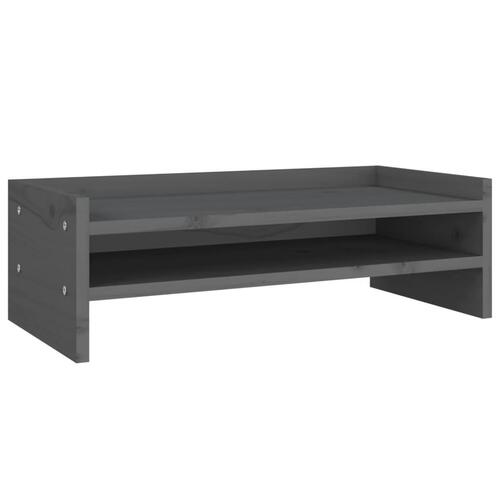 Skærmholder 50x24x16 cm massivt fyrretræ grå