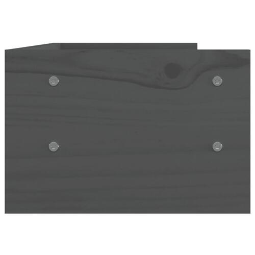 Skærmholder 50x24x16 cm massivt fyrretræ grå