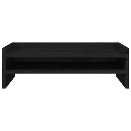 Skærmholder 50x24x16 cm massivt fyrretræ sort