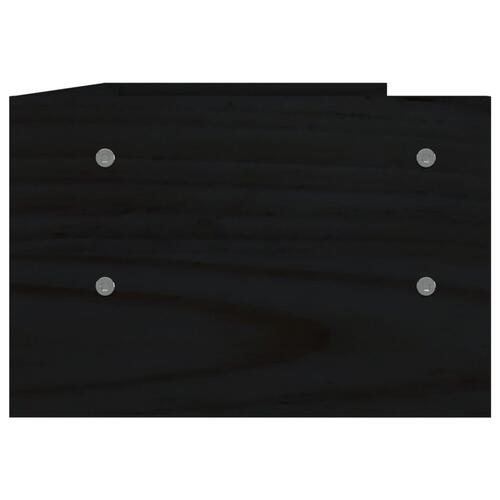 Skærmholder 50x24x16 cm massivt fyrretræ sort