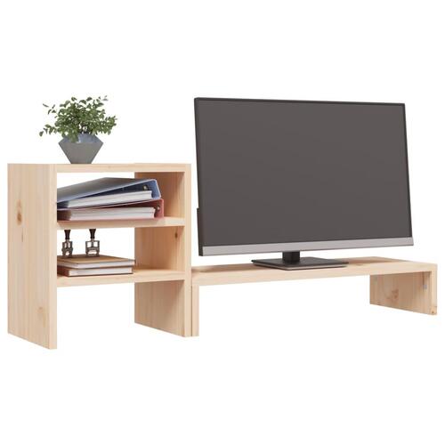 Skærmholder 81x20x30 cm massivt fyrretræ