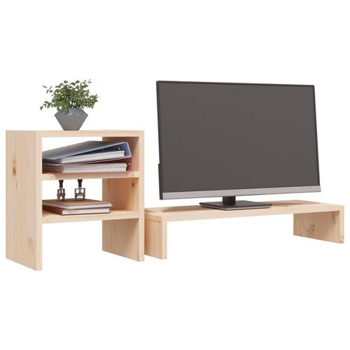 Skærmholder 81x20x30 cm massivt fyrretræ