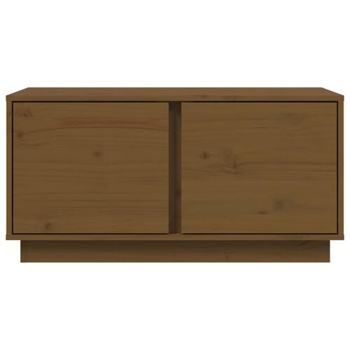 Sofabord 80x50x40 cm massivt fyrretræ gyldenbrun