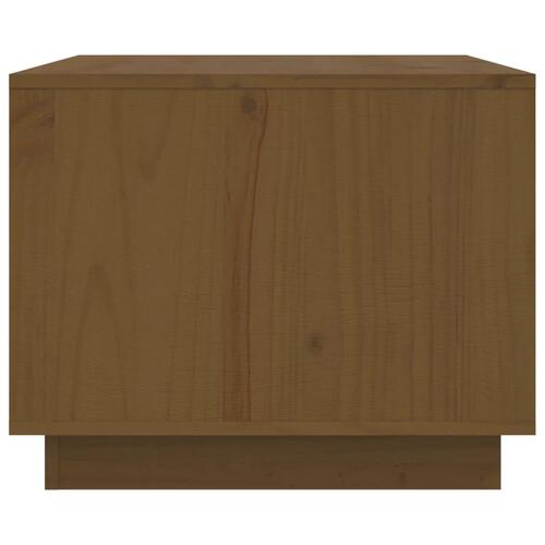 Sofabord 80x50x40 cm massivt fyrretræ gyldenbrun