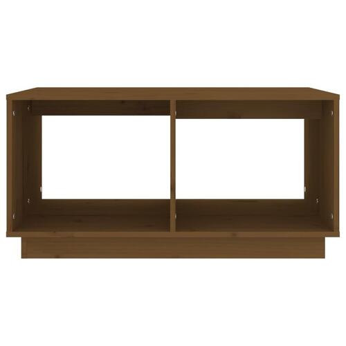 Sofabord 80x50x40 cm massivt fyrretræ gyldenbrun