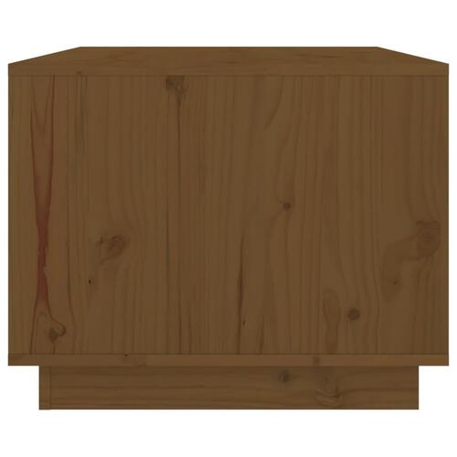 Sofabord 80x50x40 cm massivt fyrretræ gyldenbrun