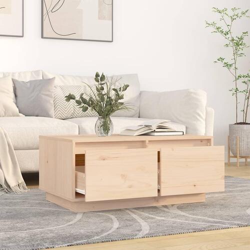 Sofabord 80x50x35 cm massivt fyrretræ