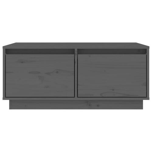 Sofabord 80x50x35 cm massivt fyrretræ grå