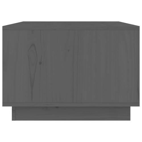 Sofabord 80x50x35 cm massivt fyrretræ grå