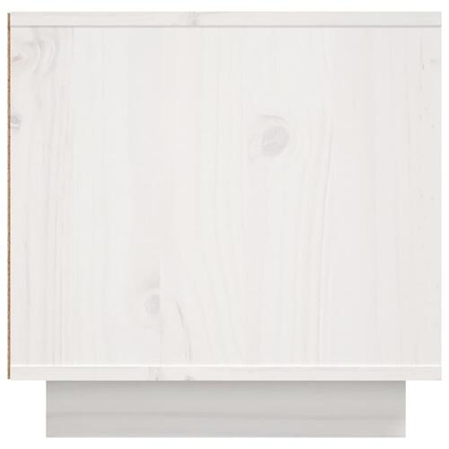 Tv-bord 156x40x40 cm massivt fyrretræ hvid