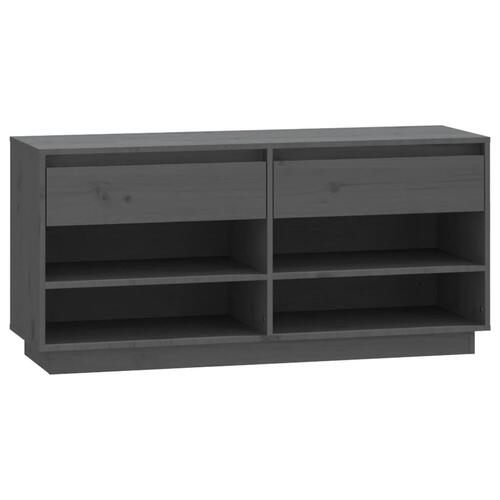 Skoreol 110x34x52 cm massivt fyrretræ grå
