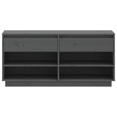 Skoreol 110x34x52 cm massivt fyrretræ grå