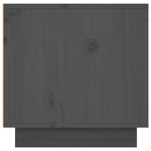 Tv-bord 156x40x40 cm massivt fyrretræ grå