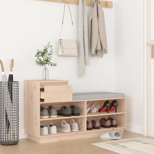 Skoreol 110x34x61 cm massivt fyrretræ