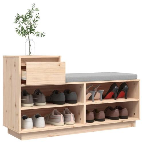 Skoreol 110x34x61 cm massivt fyrretræ