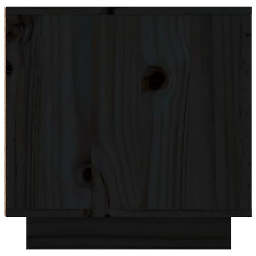 Tv-bord 156x40x40 cm massivt fyrretræ sort