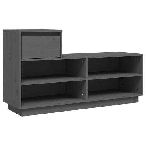Skoreol 110x34x61 cm massivt fyrretræ grå