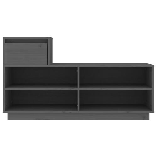 Skoreol 110x34x61 cm massivt fyrretræ grå
