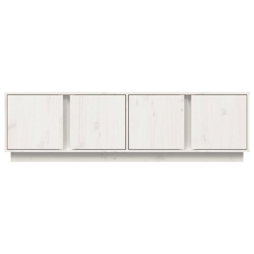 Tv-bord 140x40x40 cm massivt fyrretræ hvid