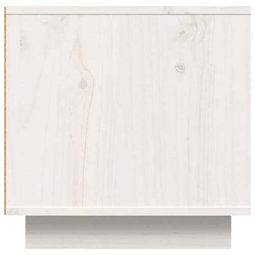 Tv-bord 140x40x40 cm massivt fyrretræ hvid