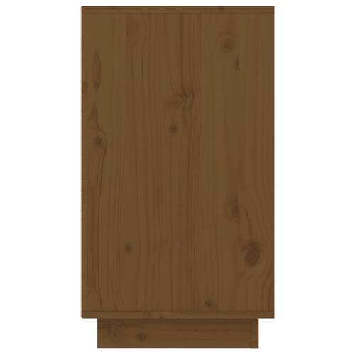 Skoreol 110x34x61 cm massivt fyrretræ gyldenbrun
