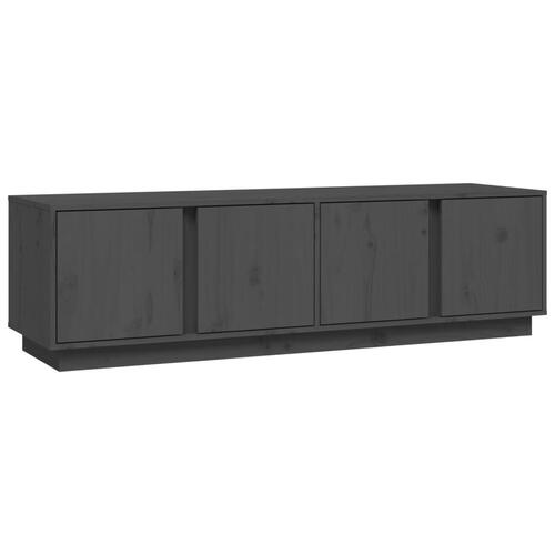 Tv-bord 140x40x40 cm massivt fyrretræ grå