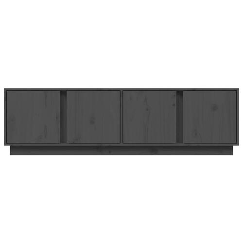 Tv-bord 140x40x40 cm massivt fyrretræ grå