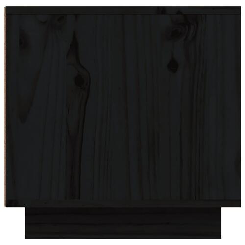 Tv-bord 140x40x40 cm massivt fyrretræ sort