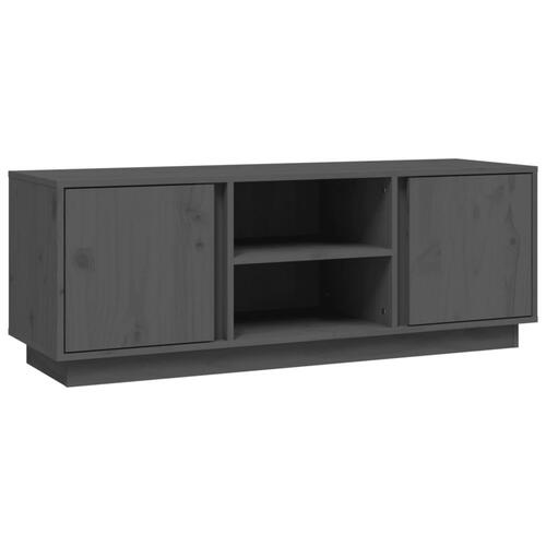 Tv-bord 110x35x40,5 cm massivt fyrretræ grå