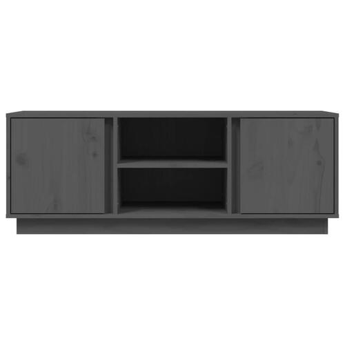 Tv-bord 110x35x40,5 cm massivt fyrretræ grå