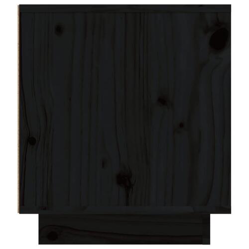Tv-bord 110x35x40,5 cm massivt fyrretræ sort