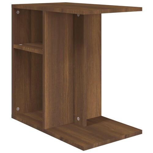 Sidebord 50x30x50 cm konstrueret træ brun egetræ