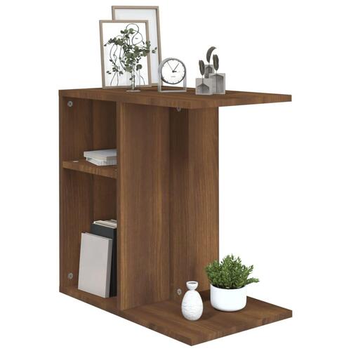 Sidebord 50x30x50 cm konstrueret træ brun egetræ