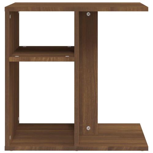 Sidebord 50x30x50 cm konstrueret træ brun egetræ