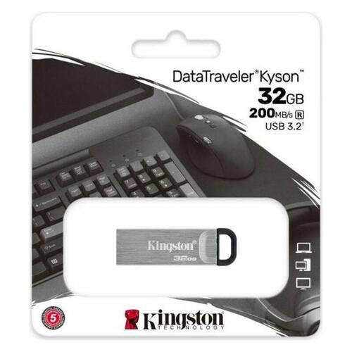 USB-stick Kingston DataTraveler DTKN 64 GB - sølvfarvet