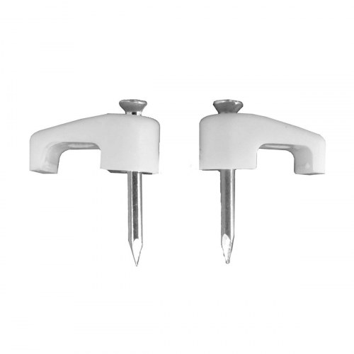 Lapafil hæfteklammer til kabler Nº 2 - 2 × 2,5 mm, hvid, 100 stk.
