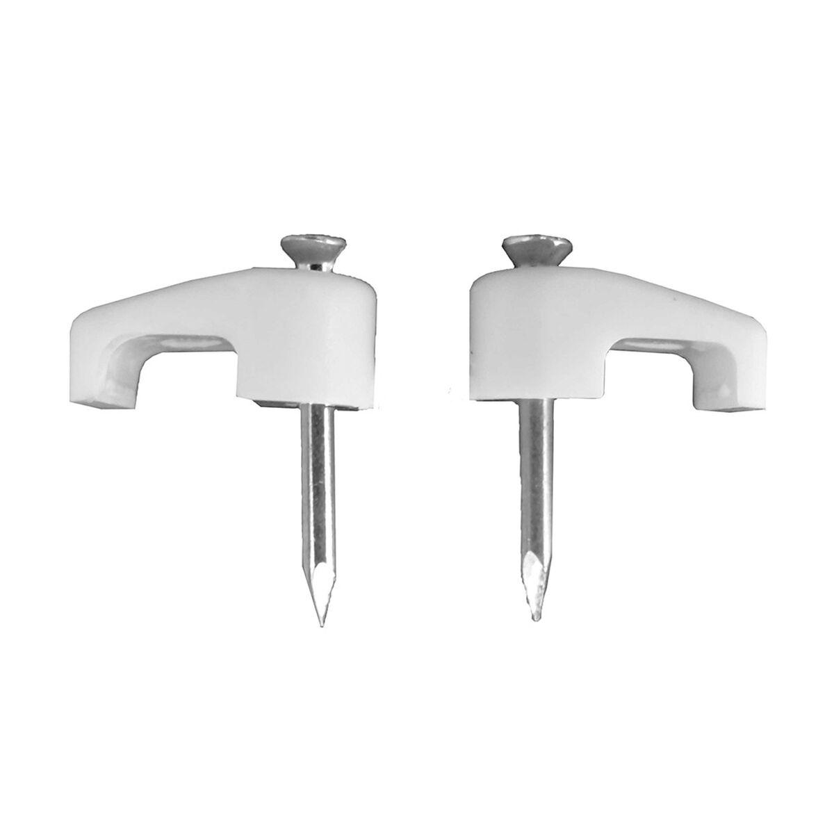 Lapafil hæfteklammer til kabler Nº 2 - 2 × 2,5 mm, hvid, 100 stk.