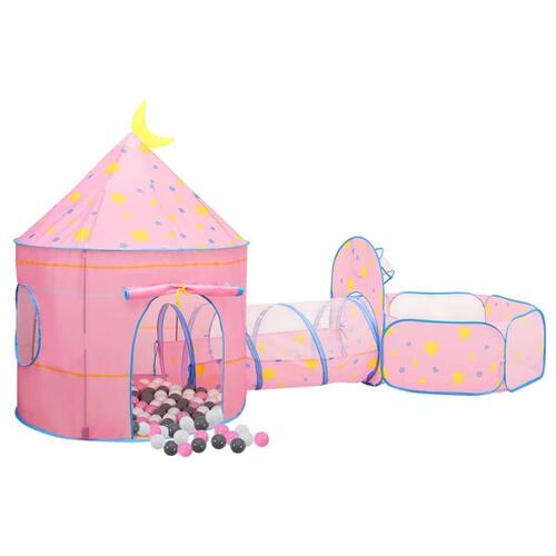 Legetelt til børn med 250 bolde 301x120x128 cm pink